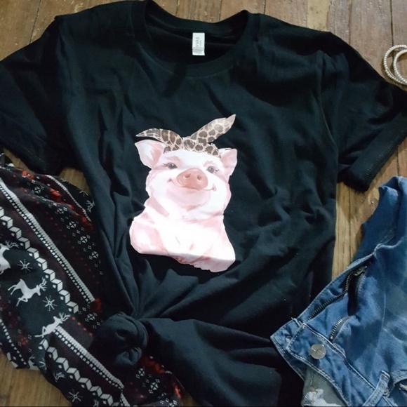 NEW Diva Piggy printed fitted tee ladies t shirt - Picture 3 of 5